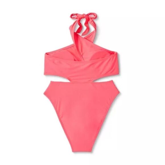 🆕🔥Cross Front Halter One Piece Swimsuit - Picture 6 of 7